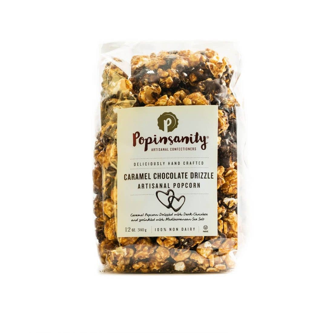 Caramel Chocolate Drizzle Popcorn, Kosher Gift, 12 oz