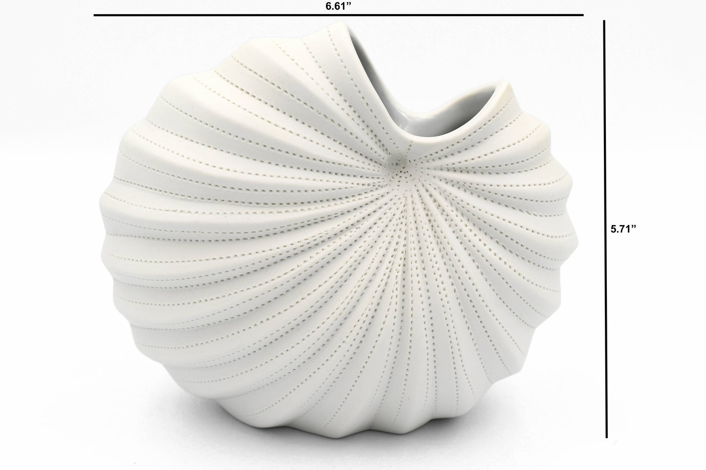 PALM S White -Handcrafted Porcelain Vase