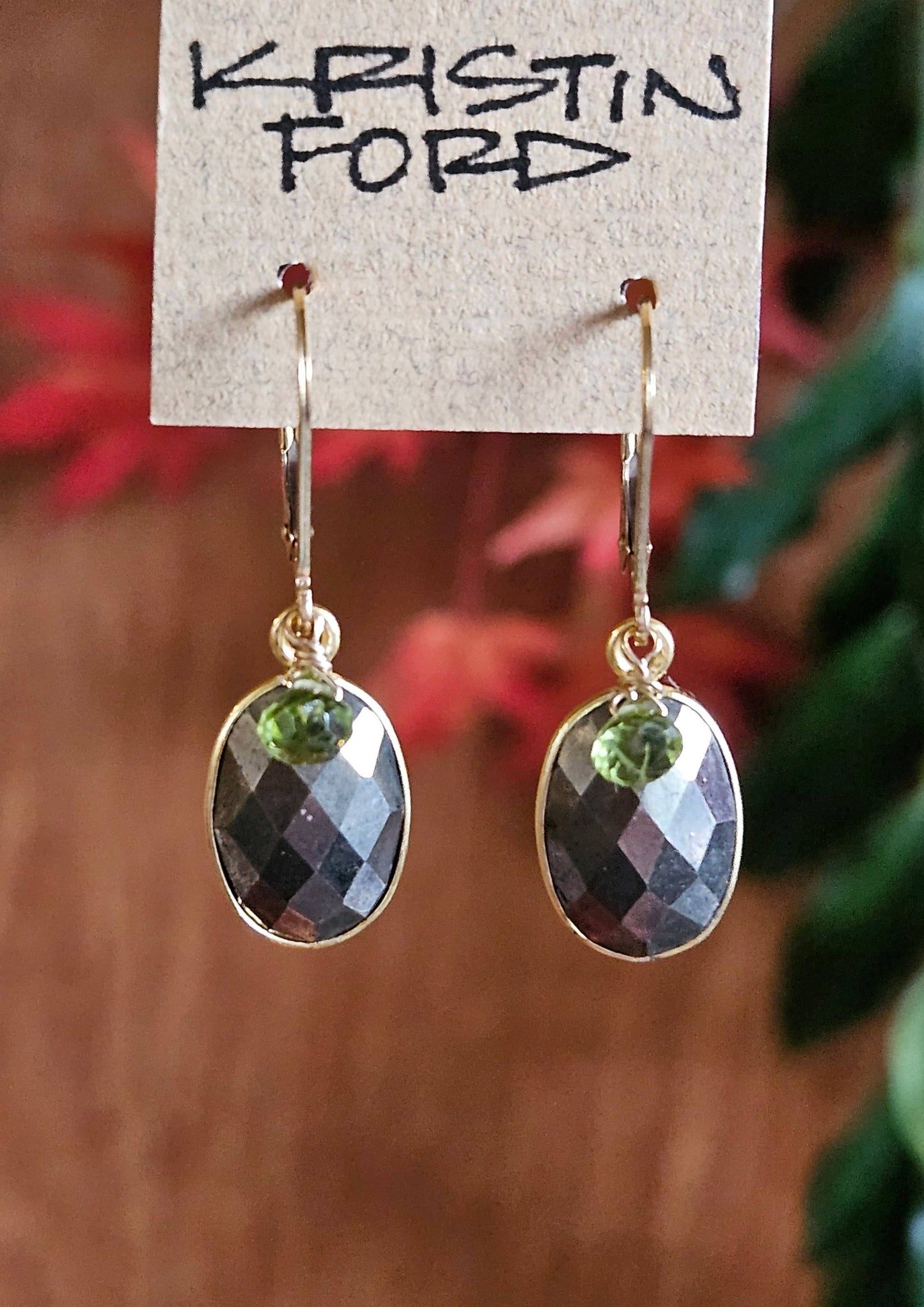 Pyrite, Peridot, Opal & Cat's Eye Necklace