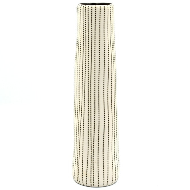 Koza Brown & Cream Dots Porcelain Bud Vase