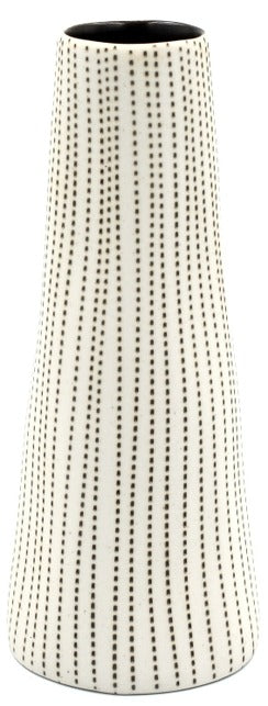 Koza Brown Dots on Cream Porcelain Bud Vase