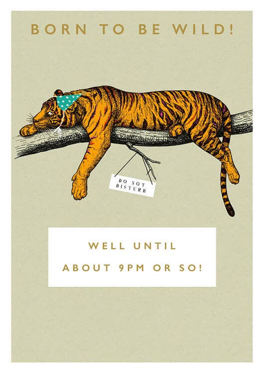 Wild Tiger Birthday Greeting Card - r. h. ballard shop & gallery