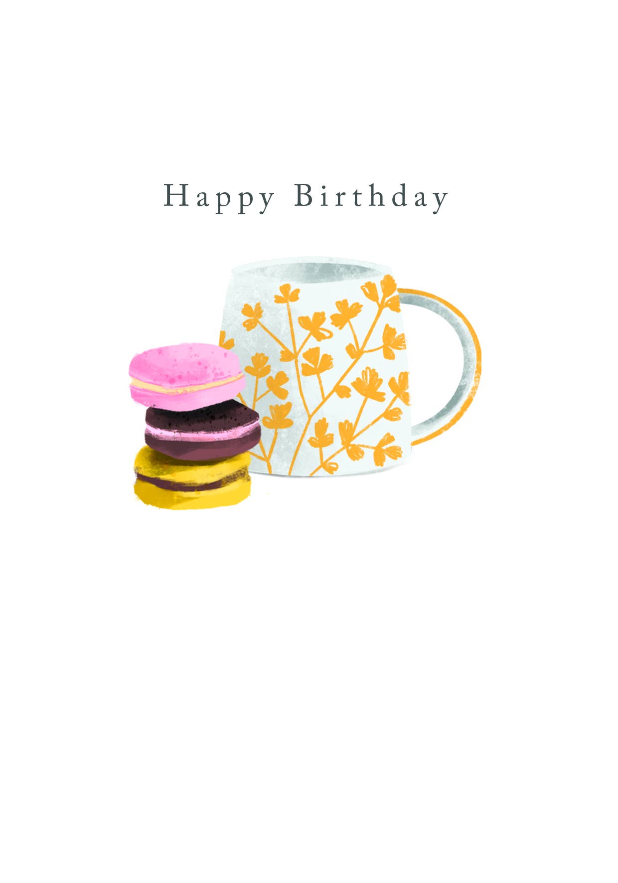 BIRTHDAY TEA SNACKS GREETING CARD L. DARRINGTON - r. h. ballard shop & gallery