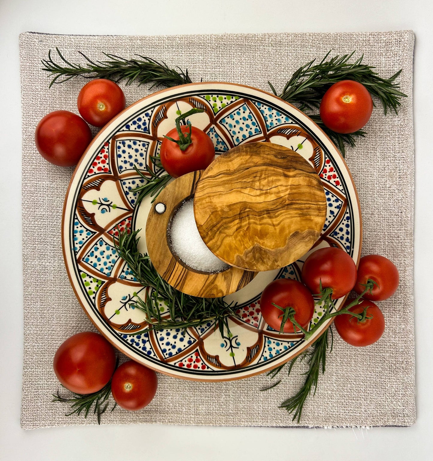Olive Wood Salt Cellar - r. h. ballard shop & gallery