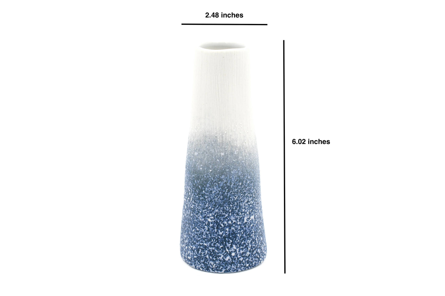 KOZA S Blue Textured -Handcrafted Porcelain Vase