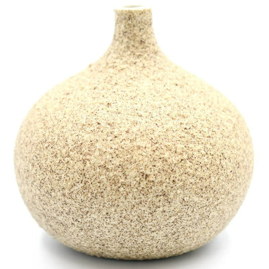 Congo Cream Textural Porcelain Bud Vase