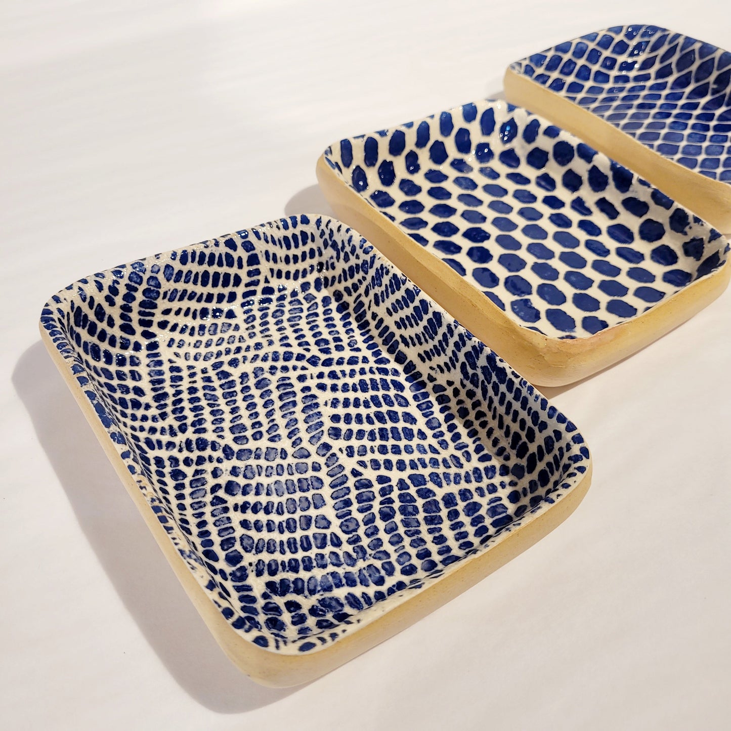 Terrafirma Ceramics - Cobalt Tasting Rectangular Dips
