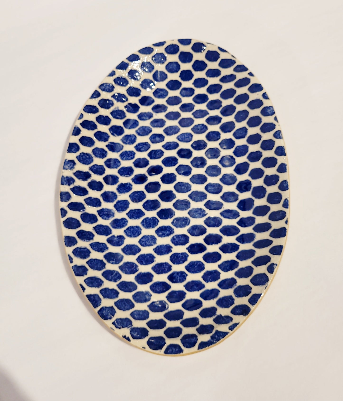 Terrafirma Ceramics- Petite Oval Dot Cobalt