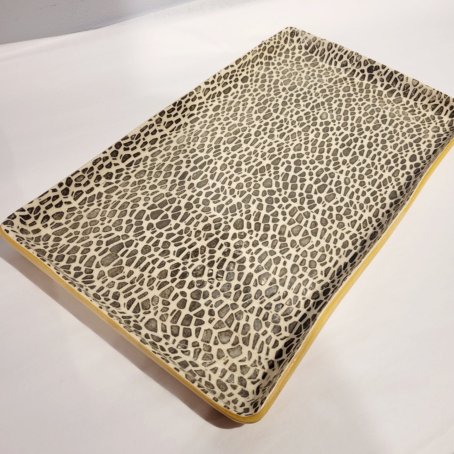 Terrafirma Ceramics - Charcoal Pebble Large Stacking Tray