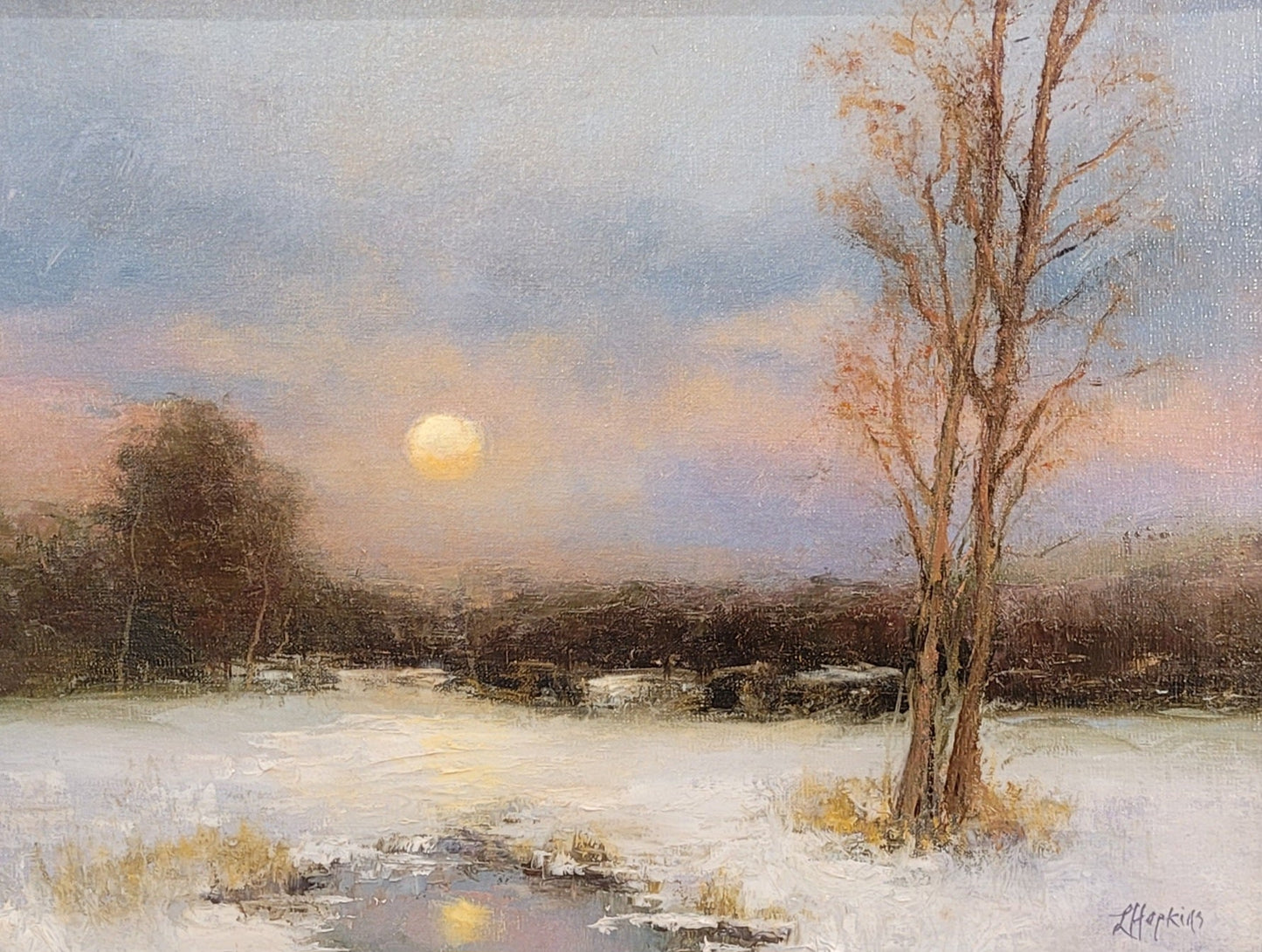 Wintry Moonrise, Laura Hopkins
