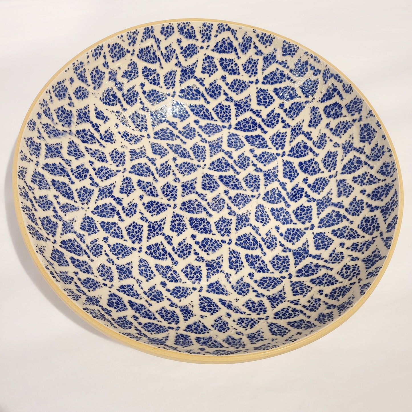 Terrafirma Ceramics - Cobalt Pinwheel 12” Medium Serving Bowl