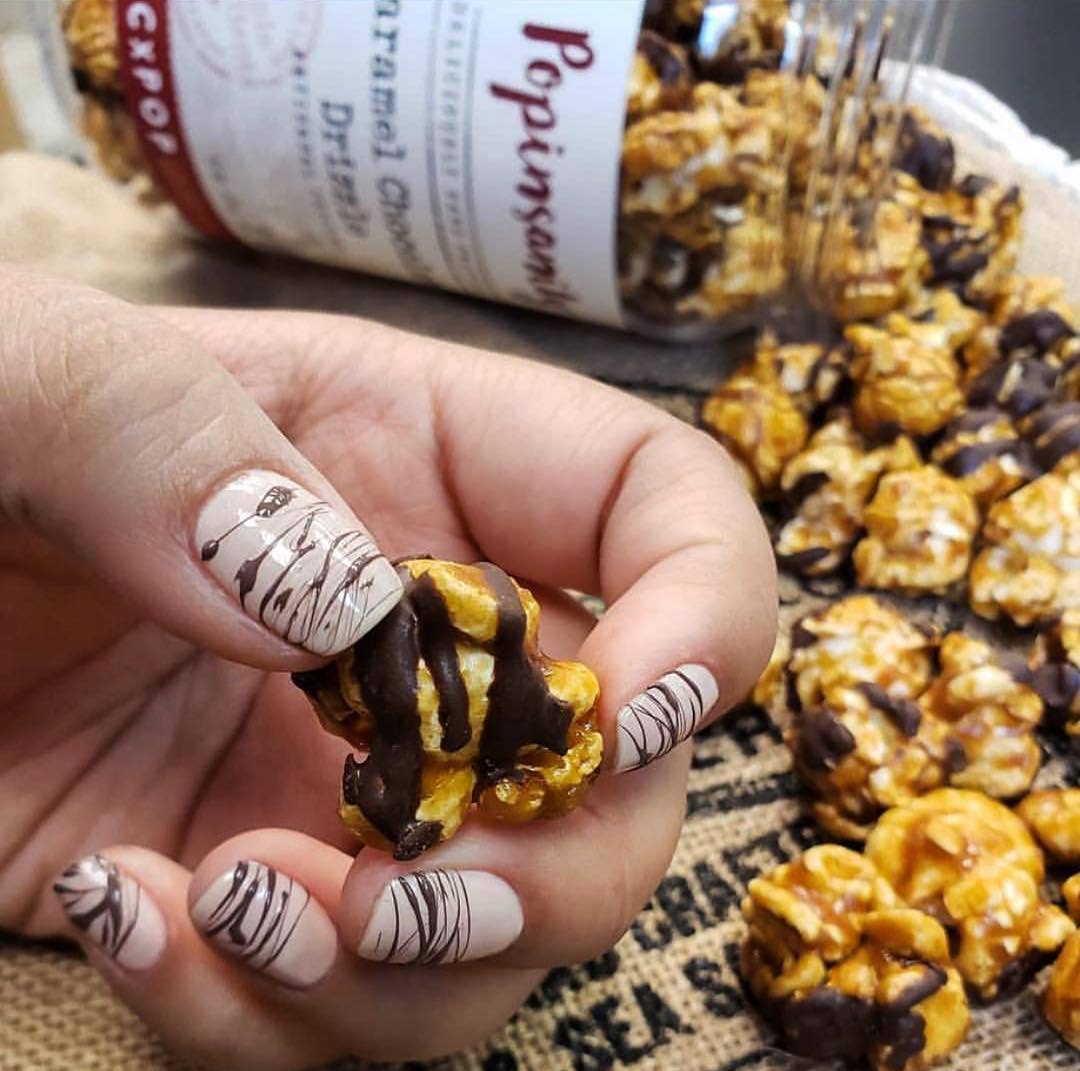 Caramel Chocolate Drizzle Popcorn, Kosher Gift, 12 oz