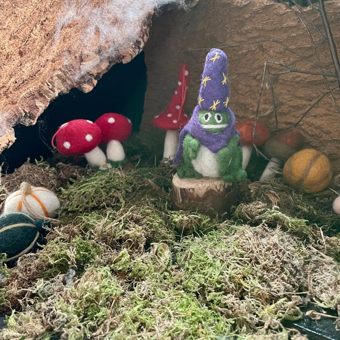Wizard Frog Felt Ornament