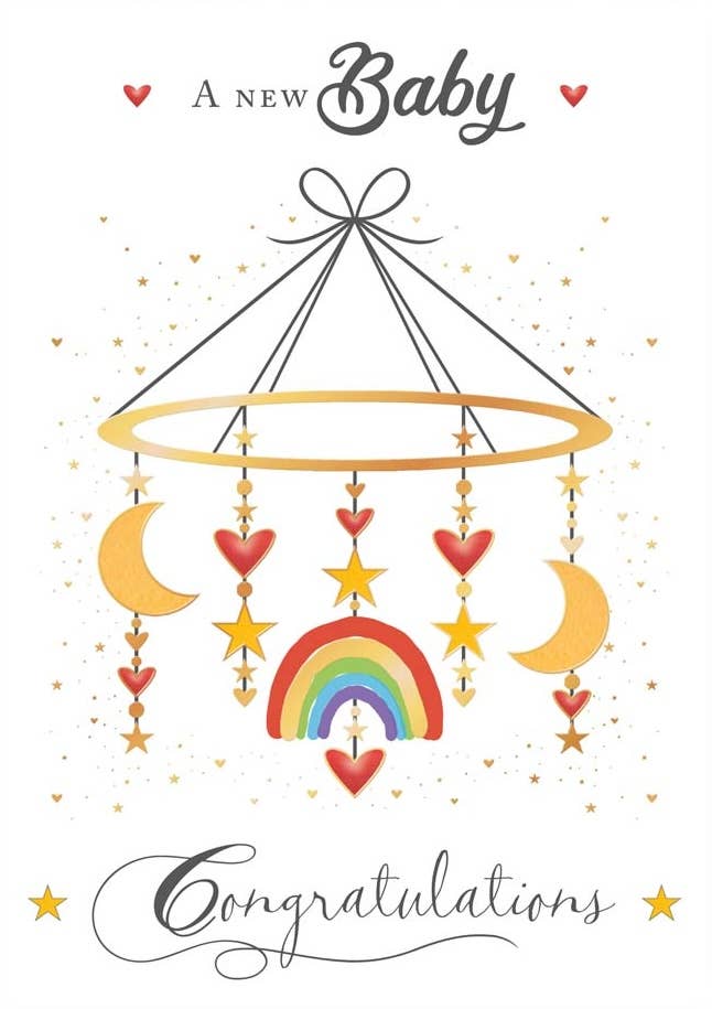 NEW BABY GREETING CARD MOBILE QUIRE - r. h. ballard shop & gallery