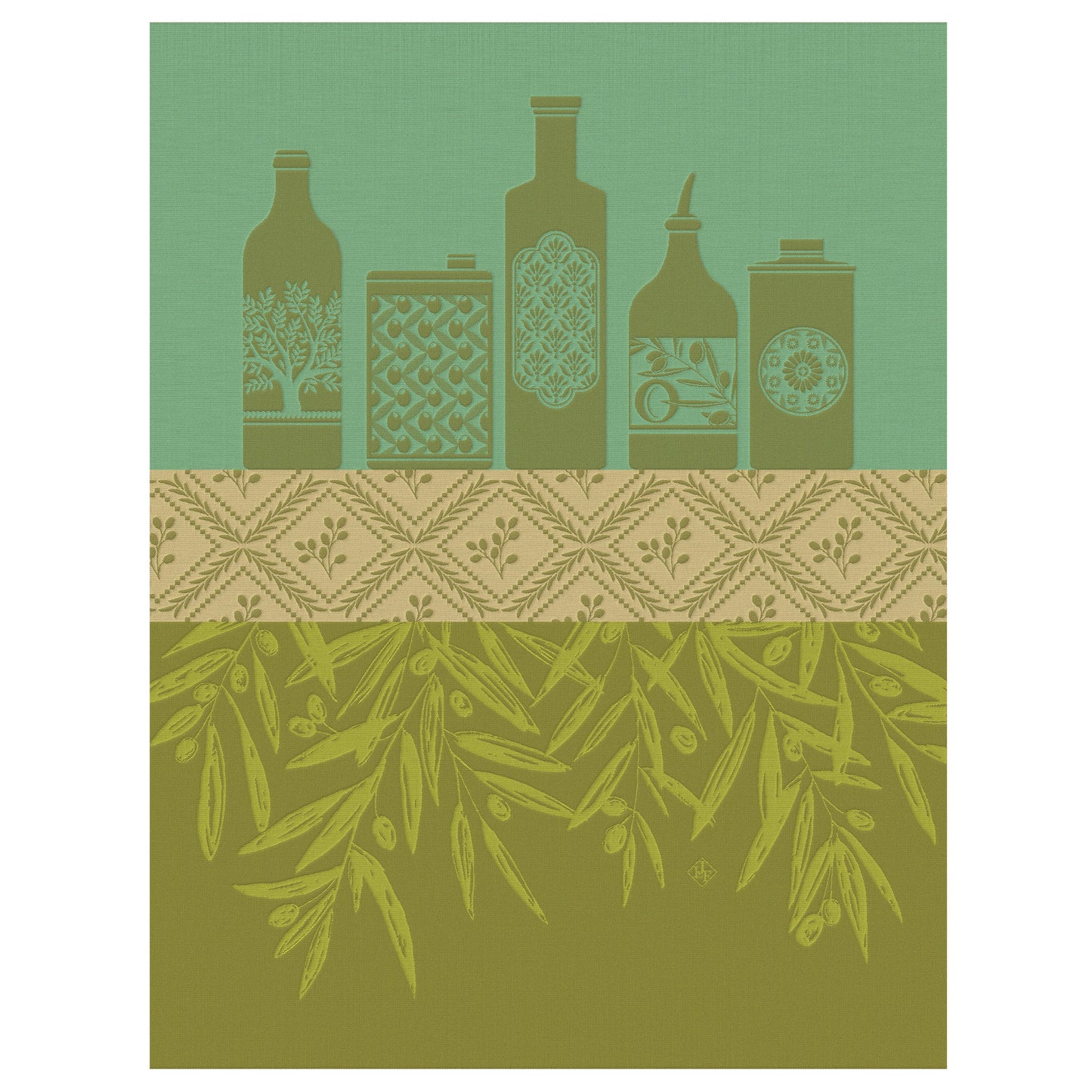 NEW! Huiles Provencal Green Tea Towel