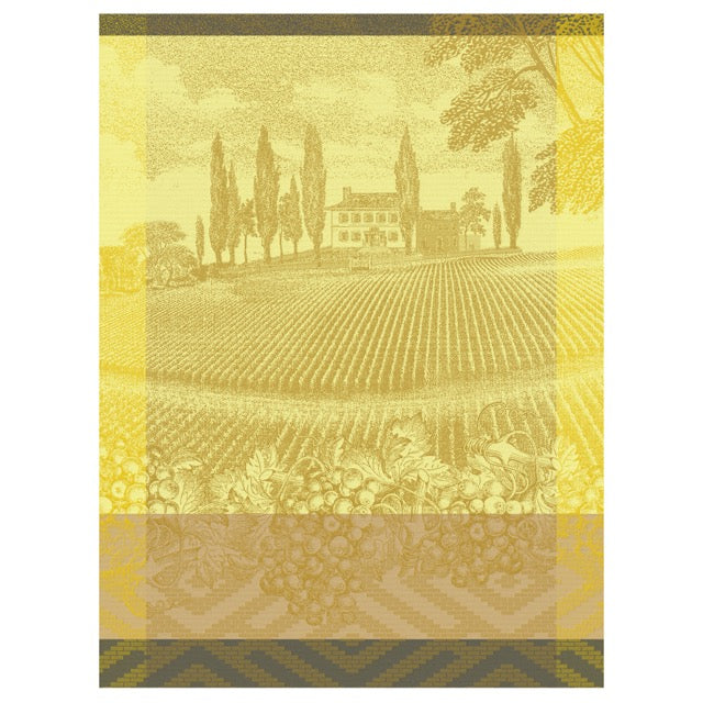 Vignoble Yellow Tea Towel