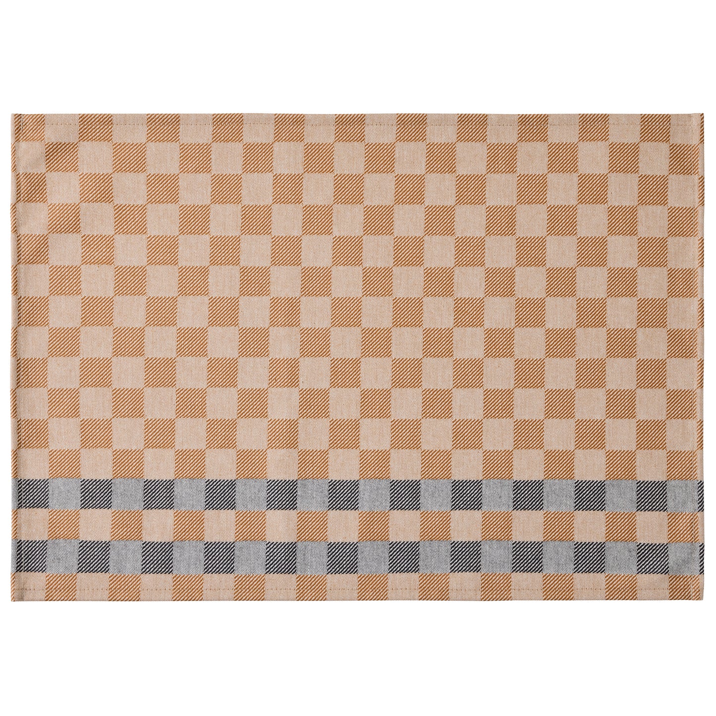 NEW! Champetre Brown Check Placemat COATED, Set of 2