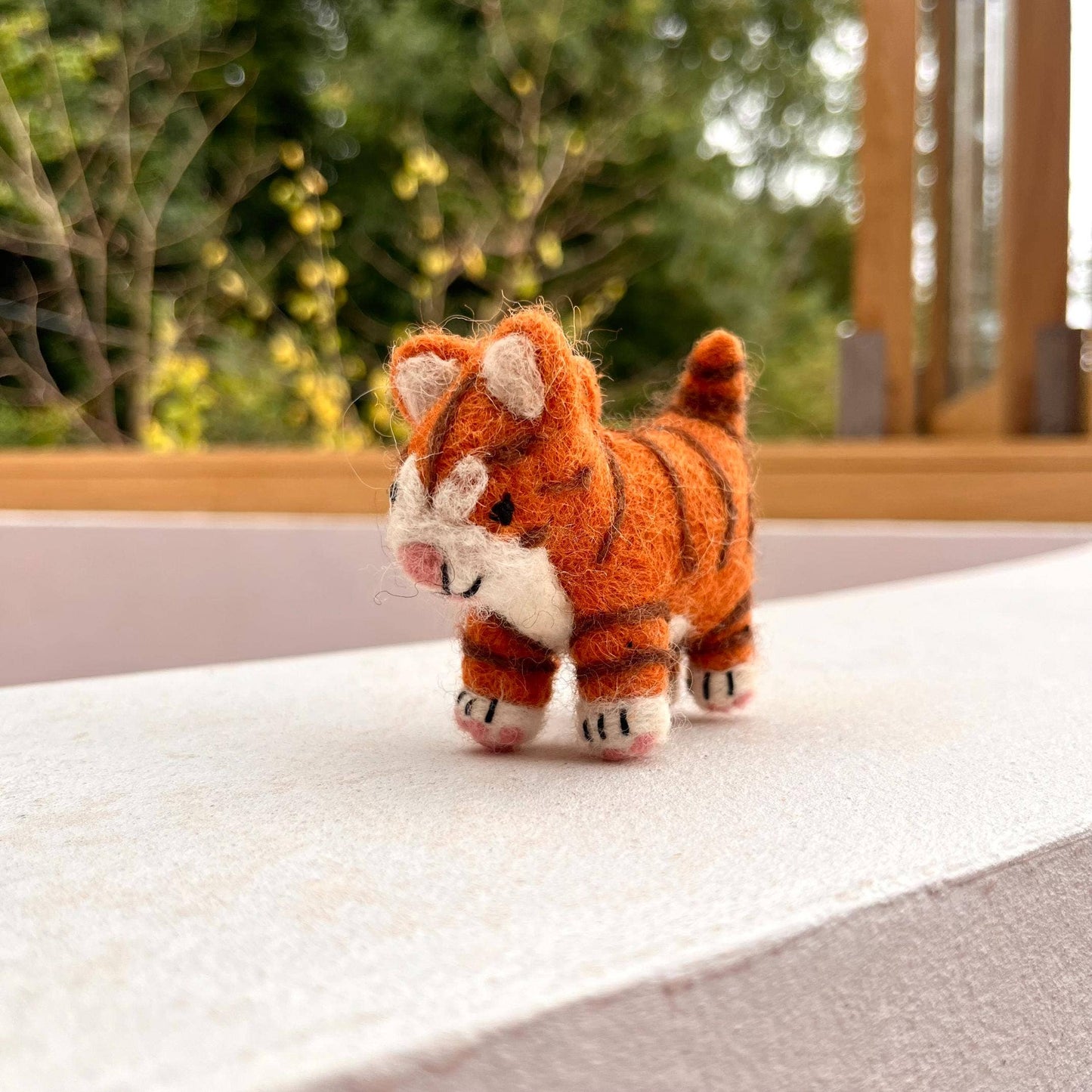 Handmade Felt Colin the Cat Hanging Decoration