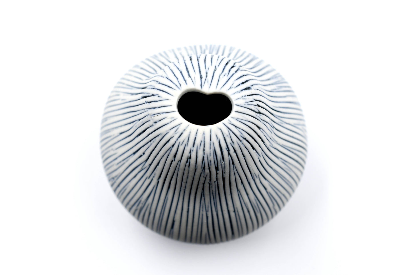 GUGU PEAR Blue and White Stripe Bud Vase