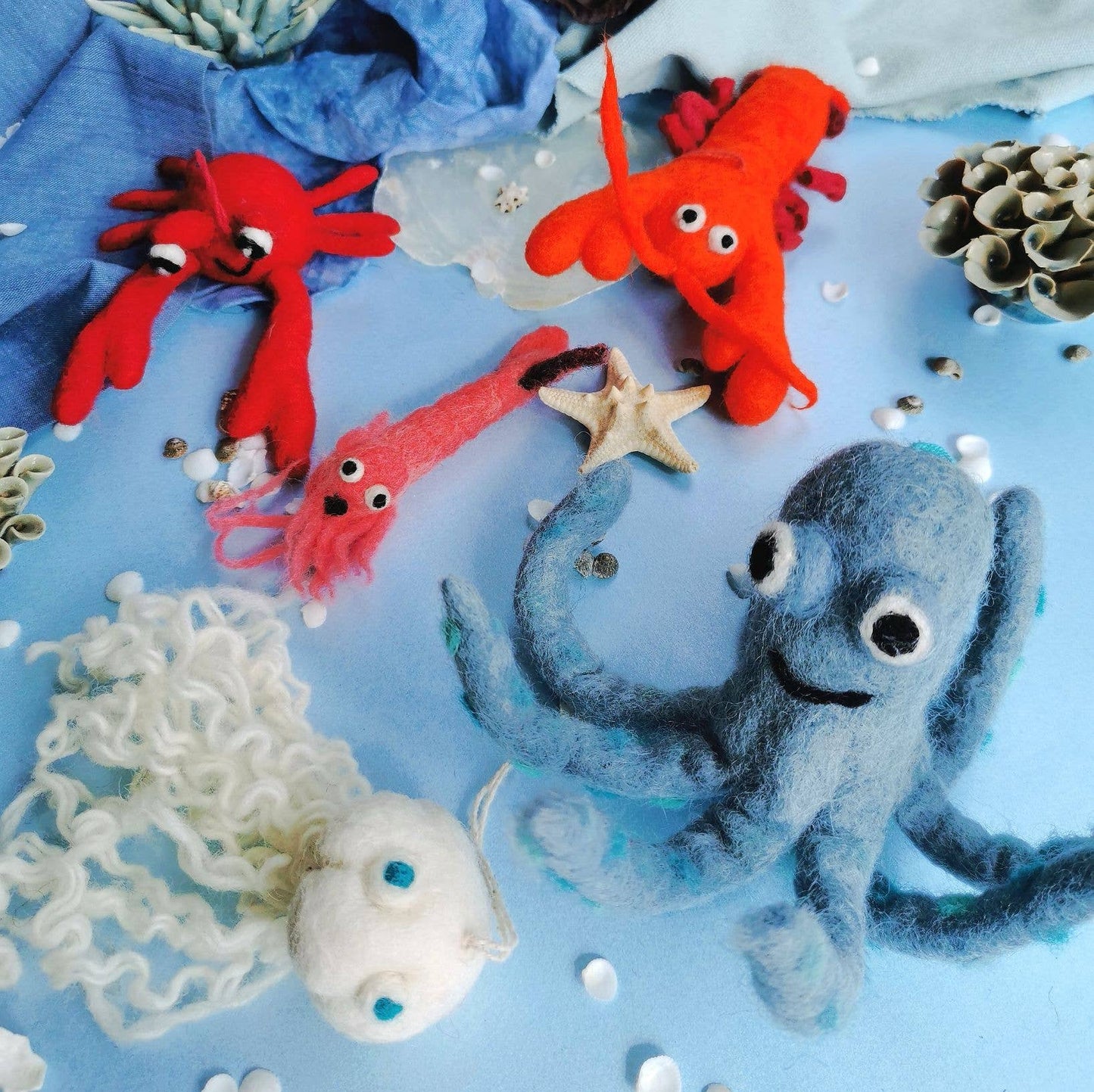 Handmade Felt Ollie the Octopus Fair trade Hanging Decor