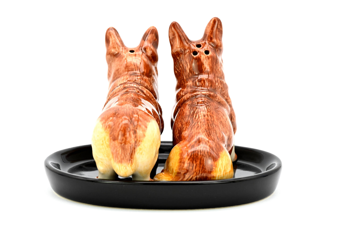SALT AND PEPPER SHAKER Brown Corgi