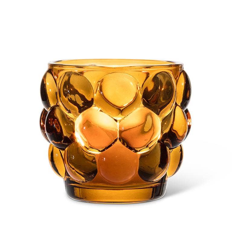 Small Bubble Votive-3"D: Amber