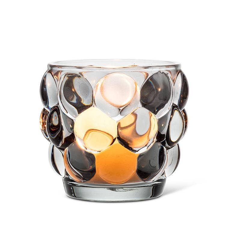Small Bubble Votive-3"D: Amber