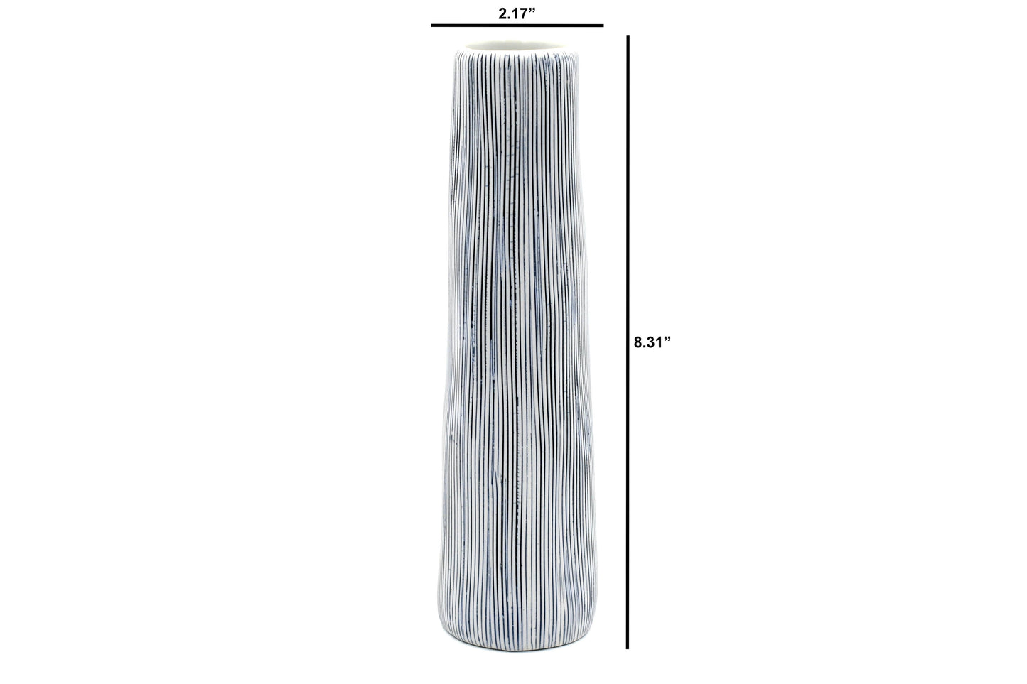 KOZA M Blue Stripe Porcelain Bud Vase