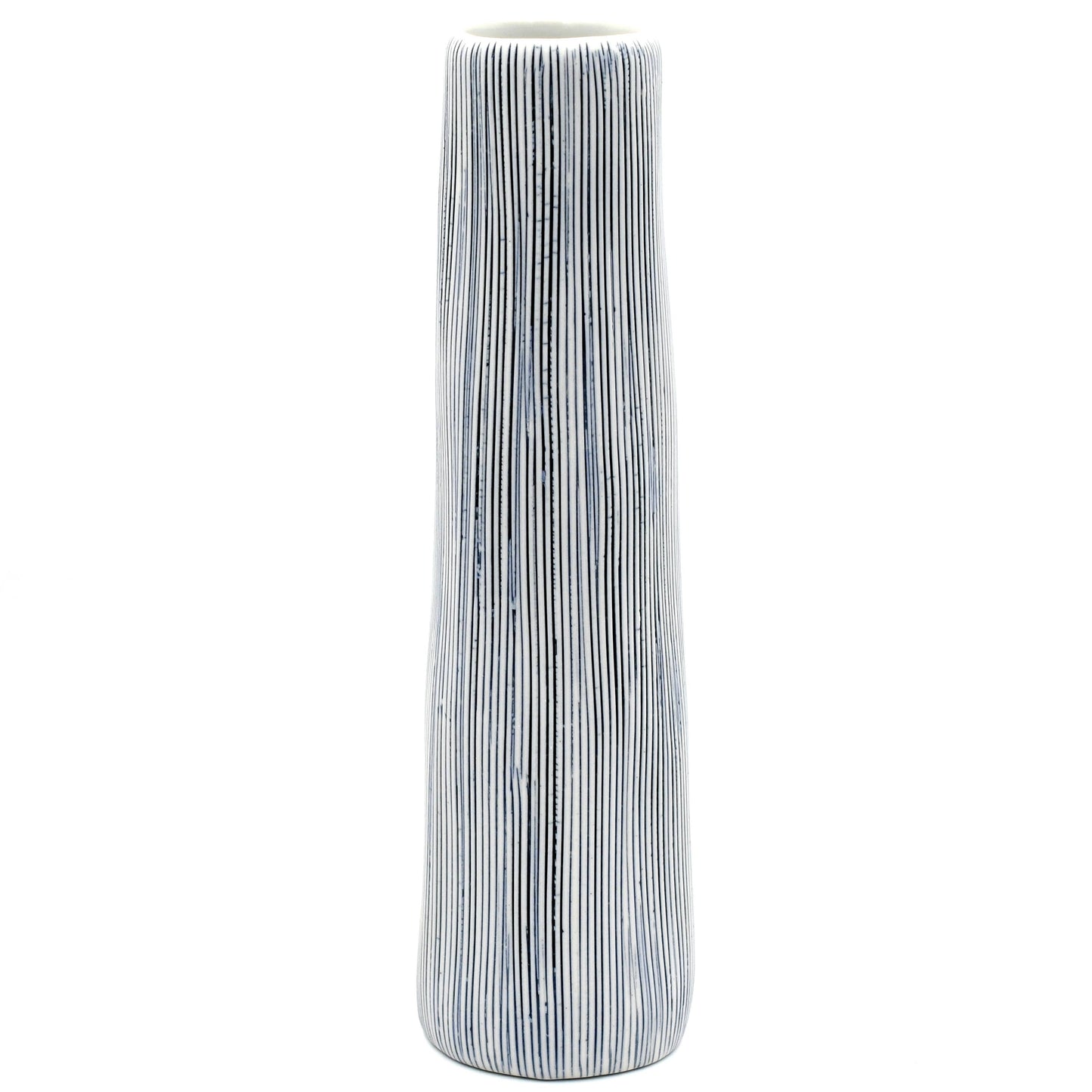 KOZA M Blue Stripe Porcelain Bud Vase