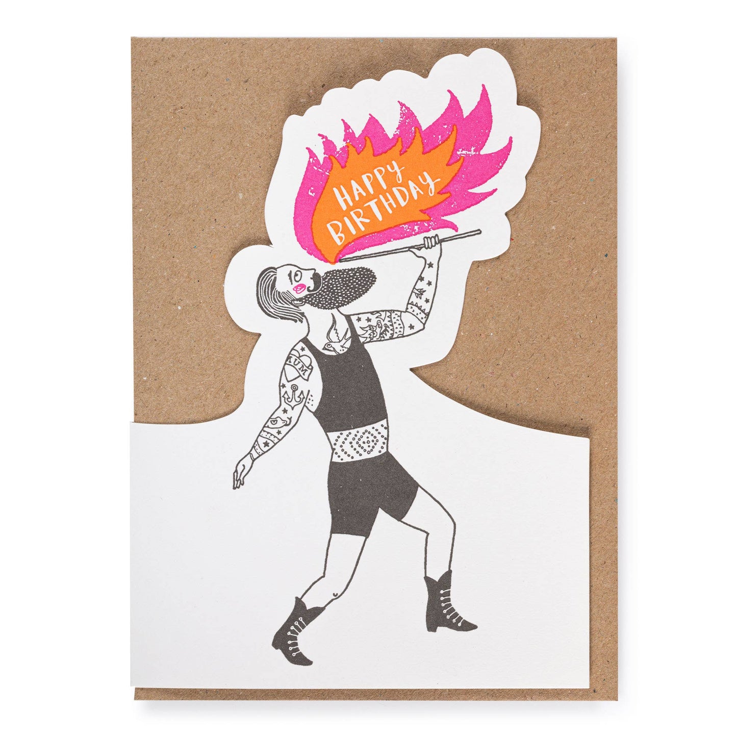 Happy Birthday Fire Breather | Cut-Out - Greeting Card - r. h. ballard shop & gallery