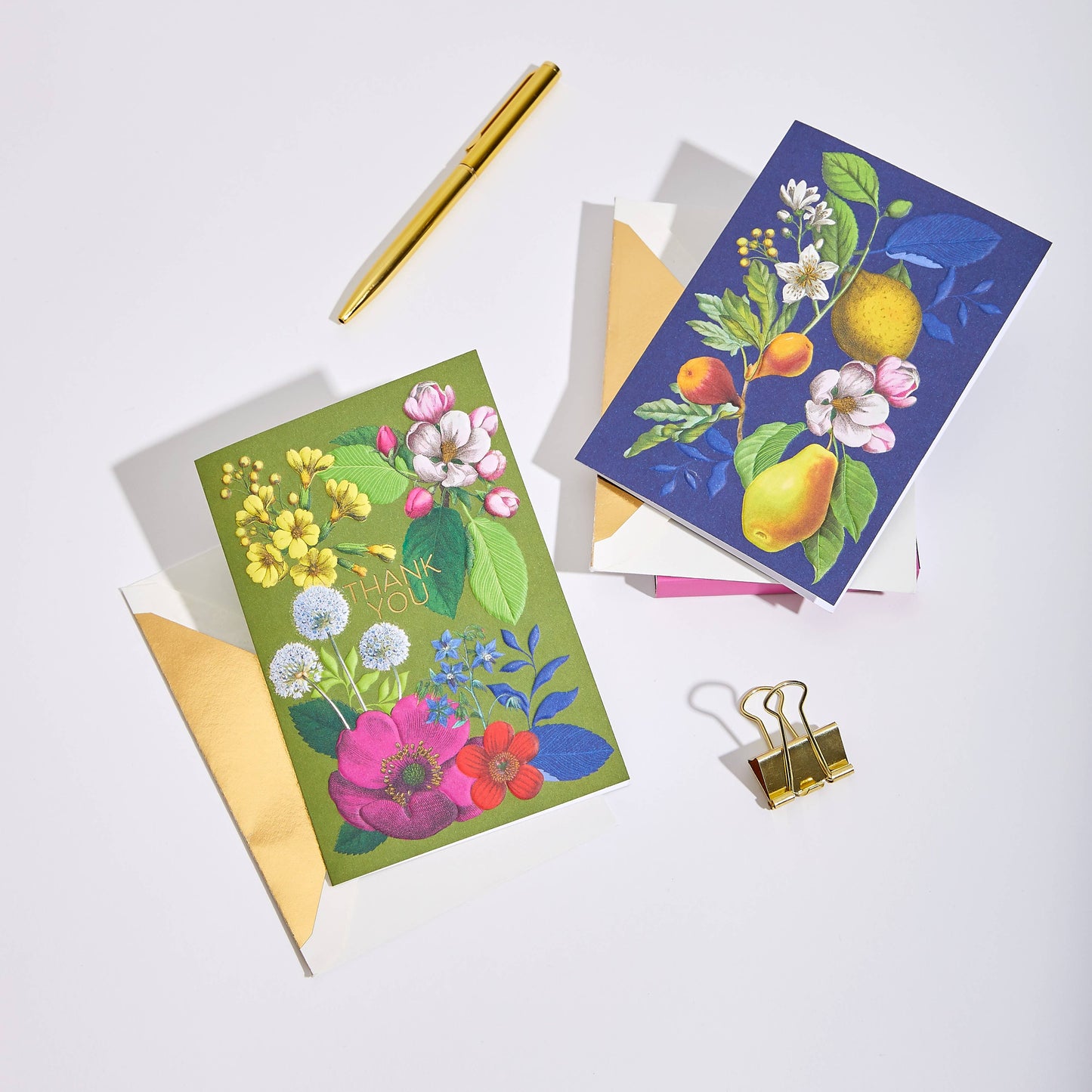 Thank You Vintage Floral Boxed Note Cards - Set of 12