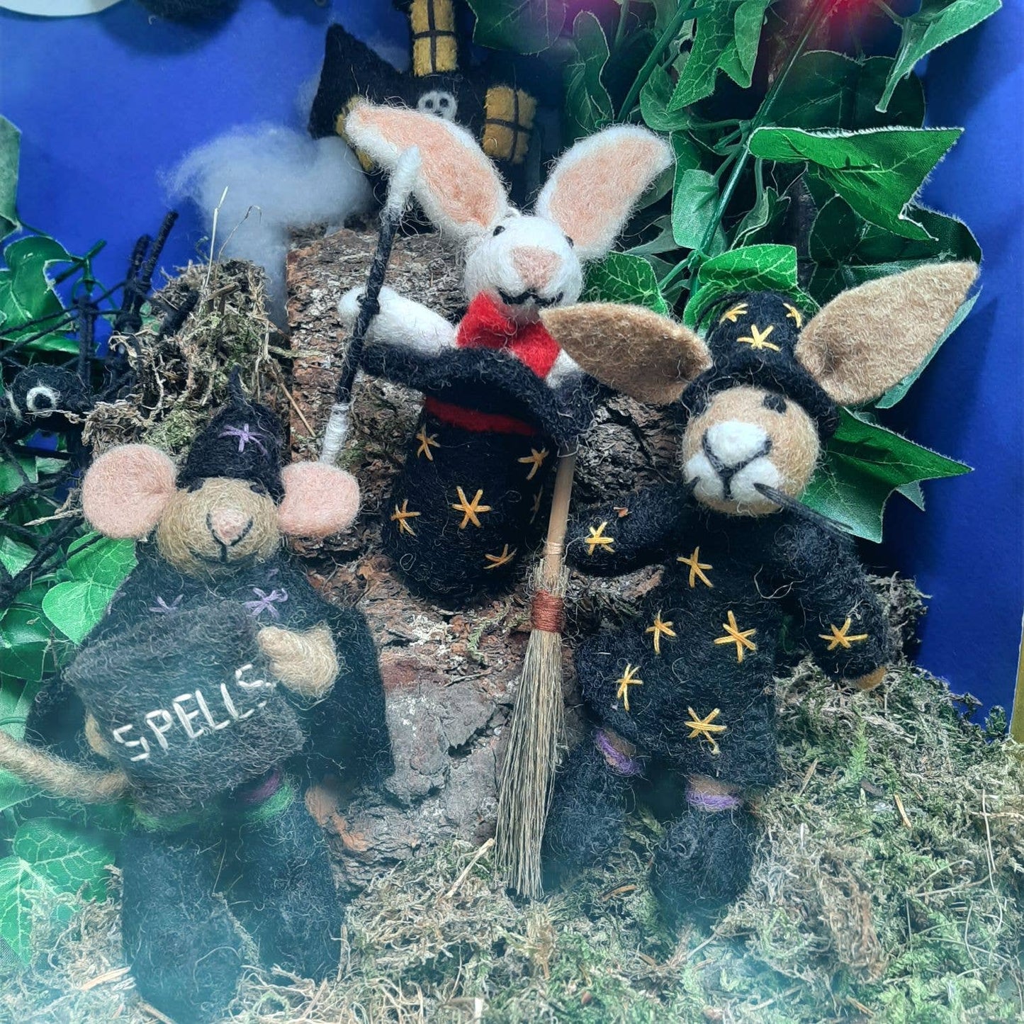 Hocus Pocus Magic Hare with Broom Ornament