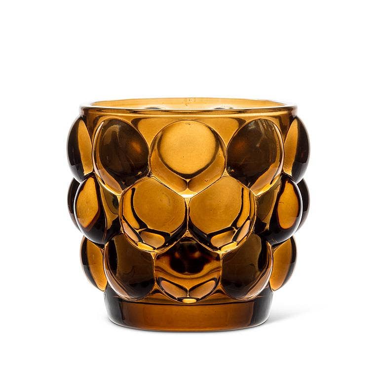 Small Bubble Votive-3"D: Amber
