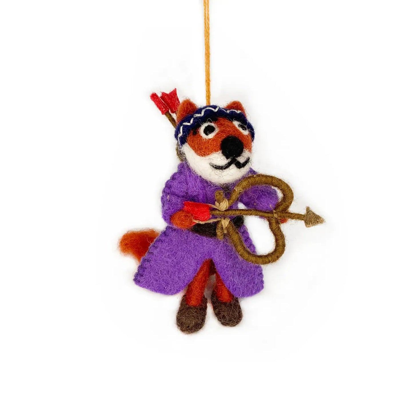 Handmade Fox Maid Marion Felt Ornament