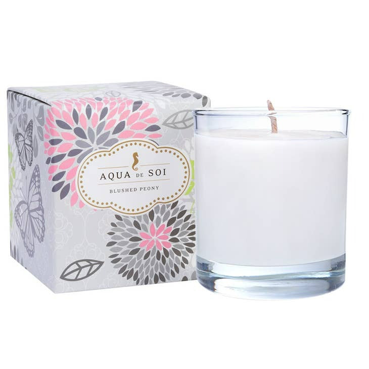 Aqua de Soi Blushed Peony Candle, 11 oz