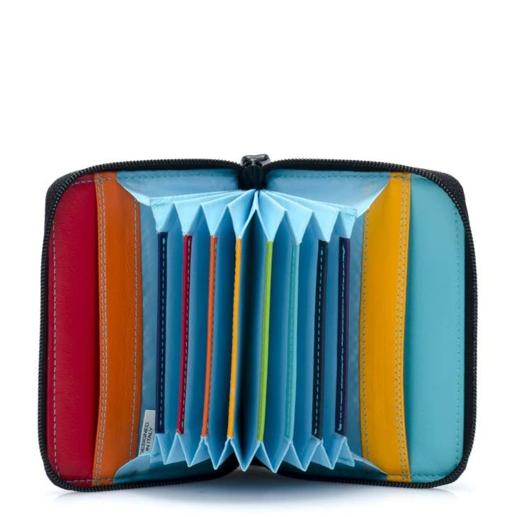 Zipped Fan Credit Card Holder Black Pace