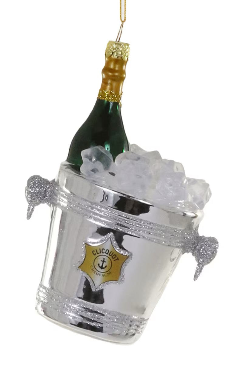 Veuve Clicquot On Ice Glass Ornament