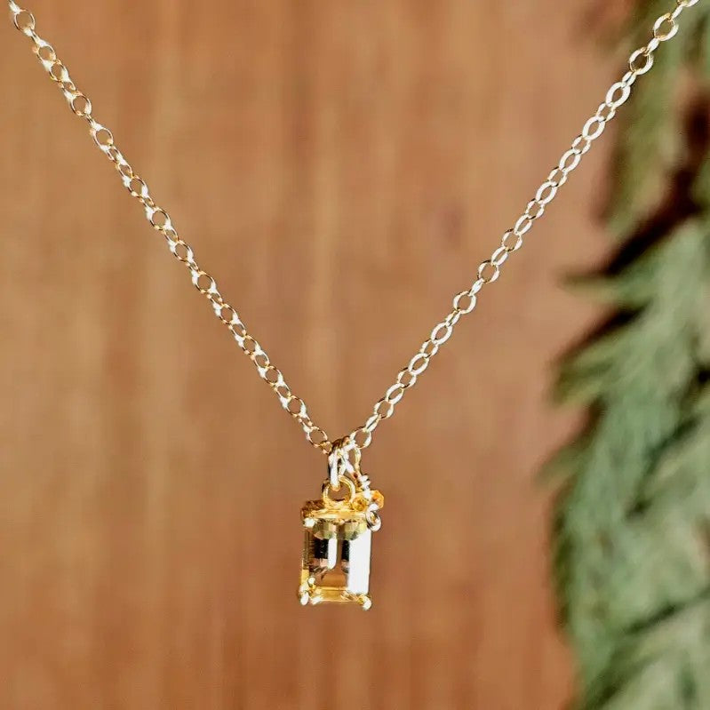 Citrine Drop Necklace