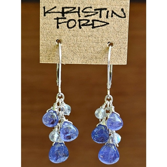 Tanzanite and Labradorite Earrings