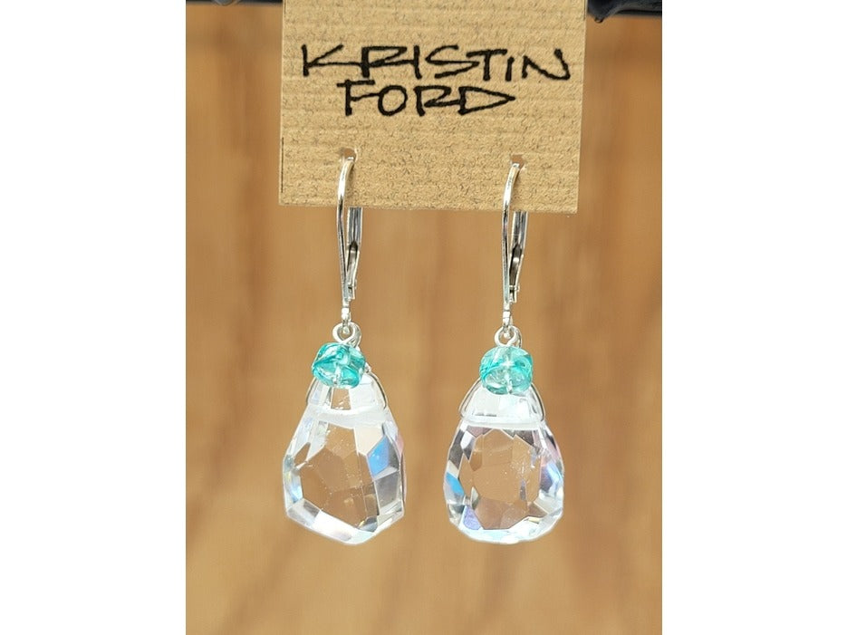 Clear Quartz & Apatite Earrings