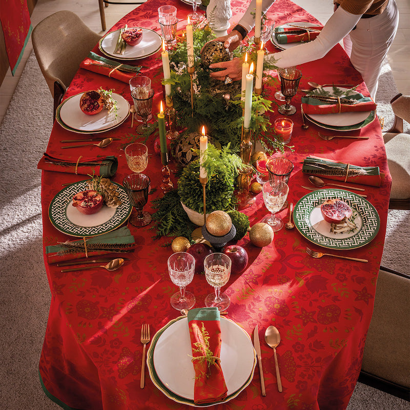 Feerie HOLIDAY Cotton Tablecloth 69" x 98"