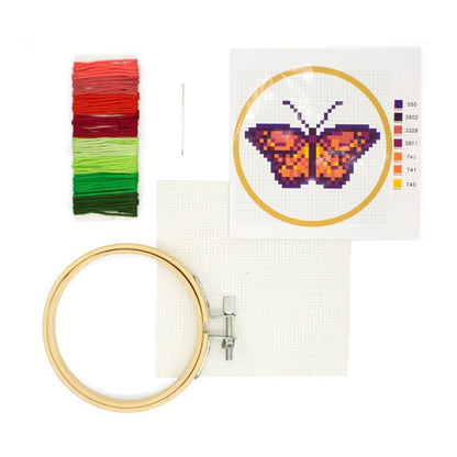 Butterfly Mini Cross Stitch Embroidery Kit