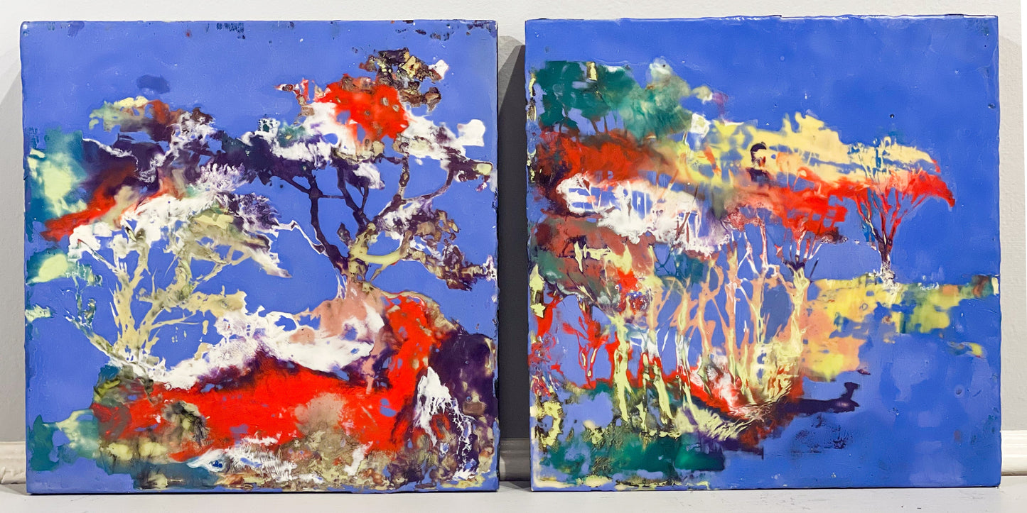 Tree Marks, Encaustic