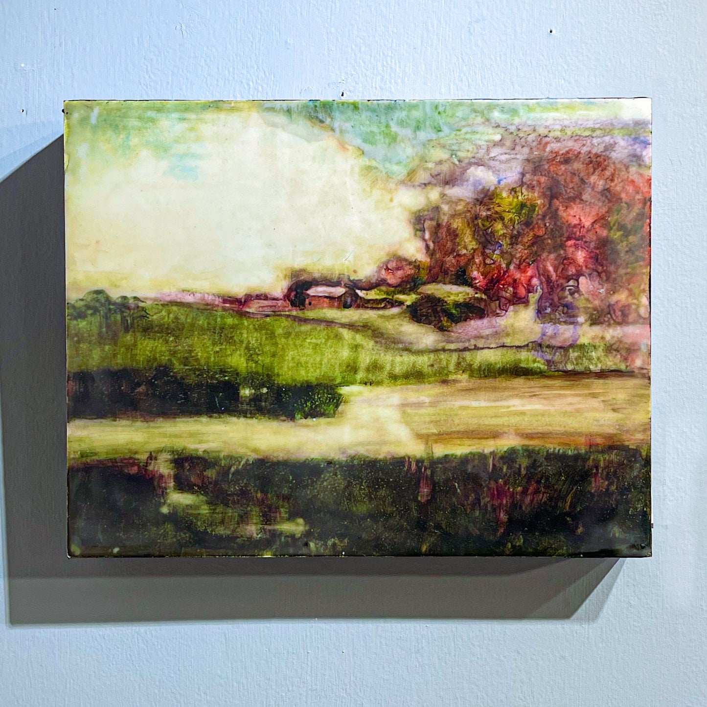 Farm Pond, Encaustic