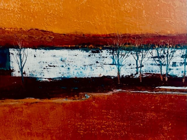 On Winter’s Margin, Encaustic