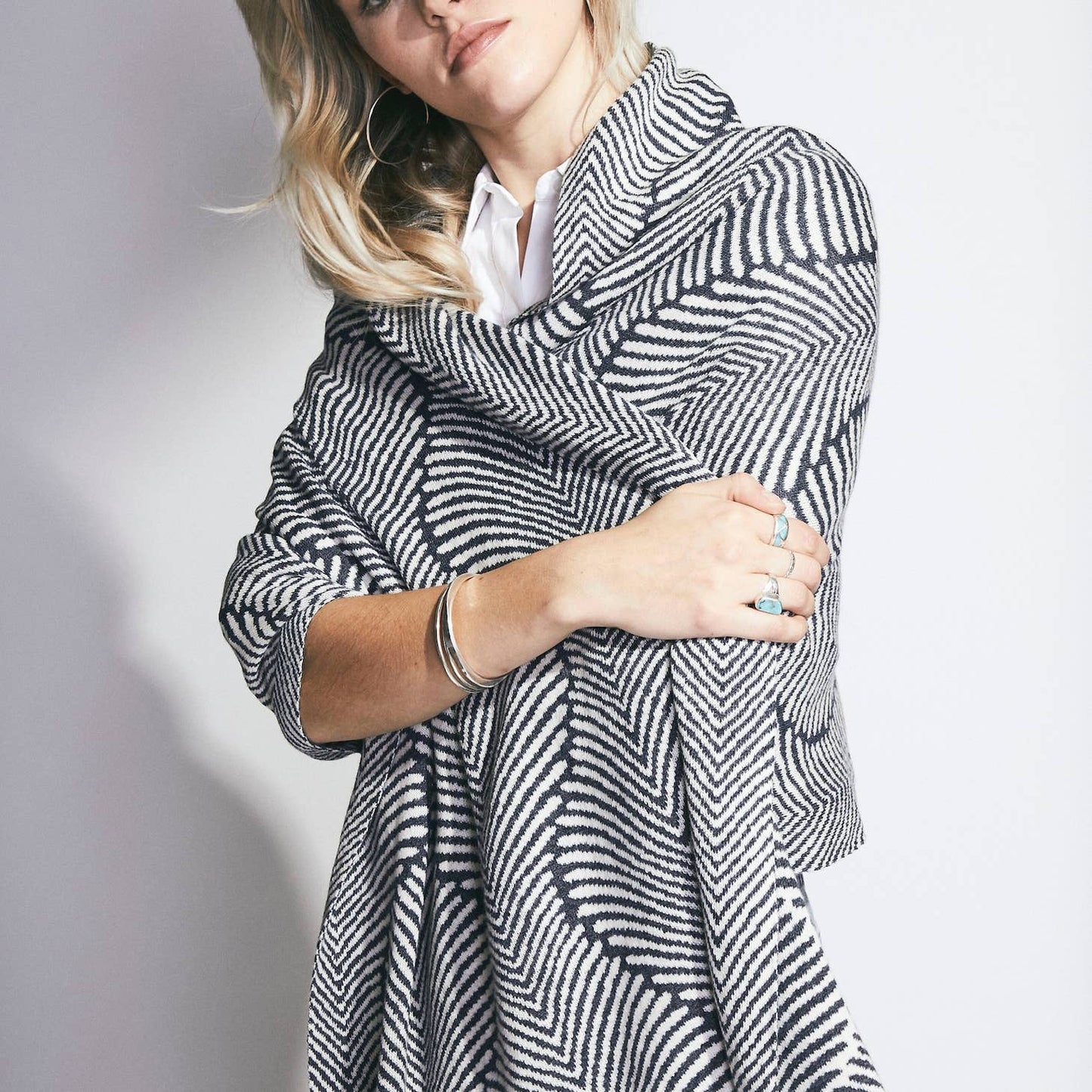 Liamolly Forest Fern Black & Cream Wrap