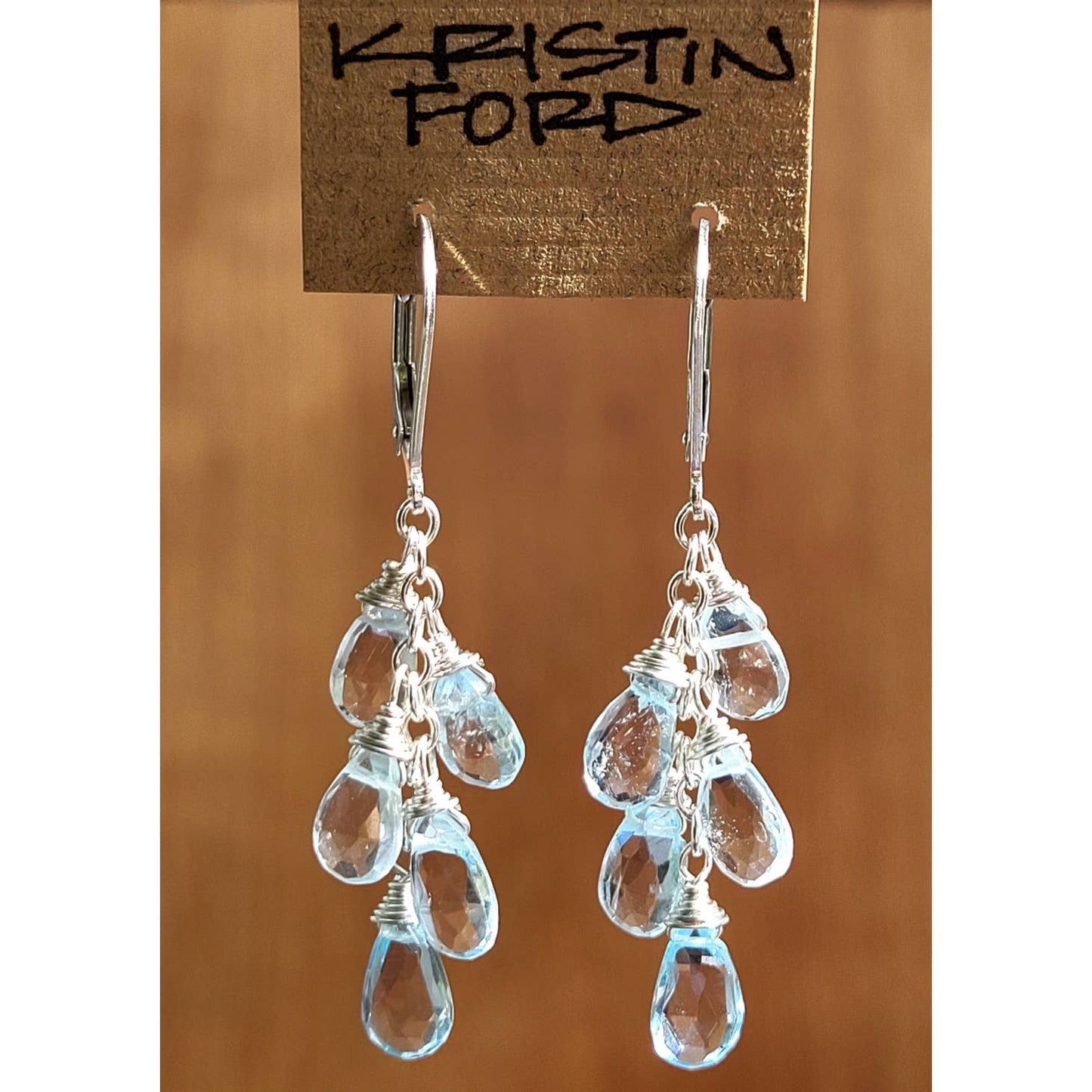 Cascading Blue Topaz Earrings