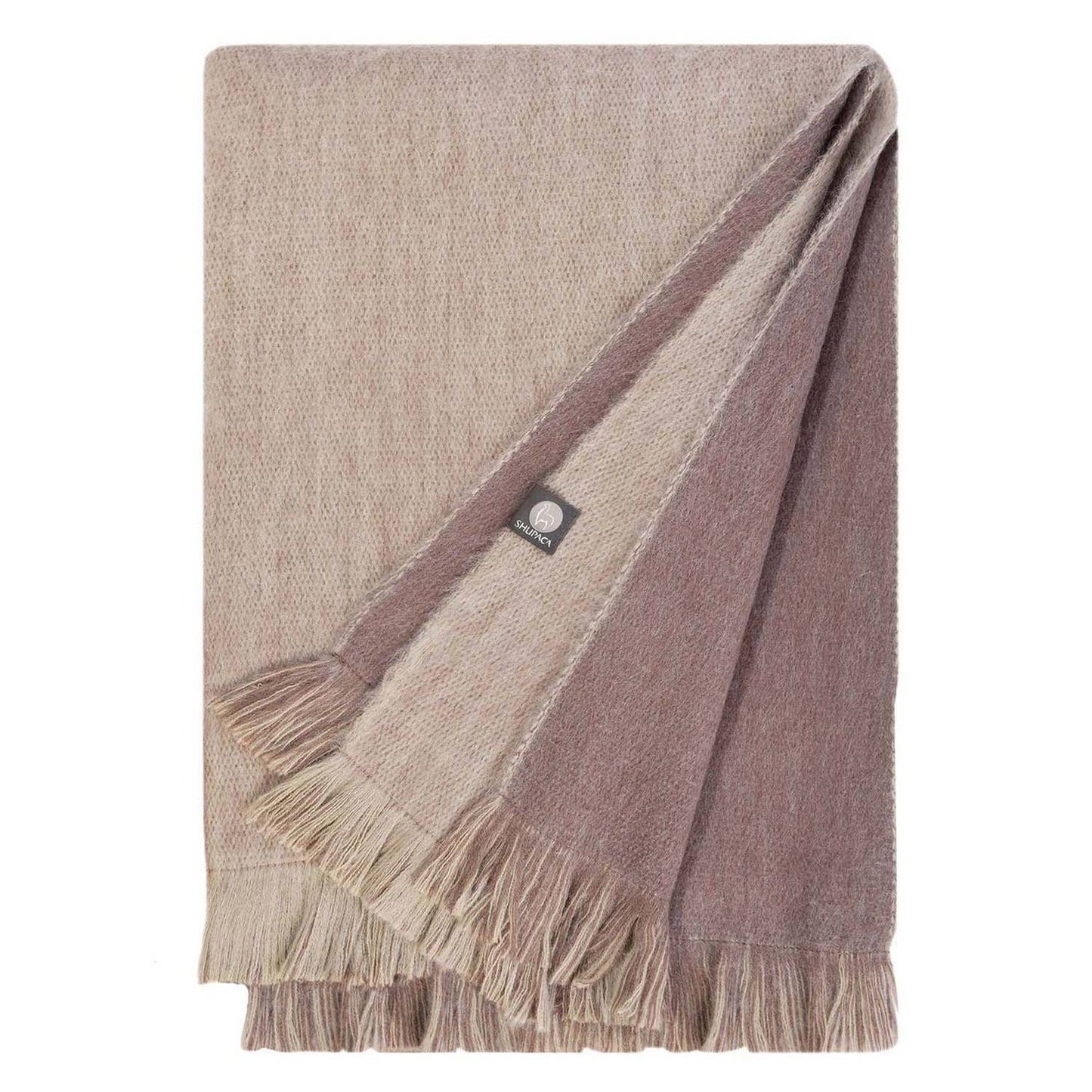 Alpaca Reversible Chestnut Throw