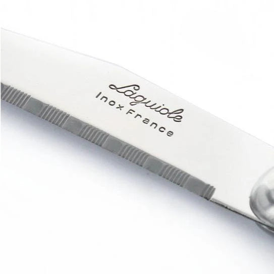 Laguiole Stainless Steel Serrated Steak Knives in Box Set 6