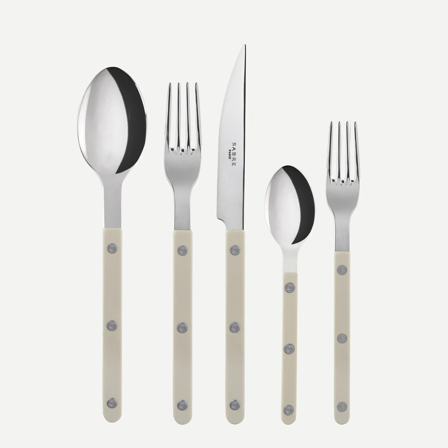 Bistrot Light Kaki Five Piece Flatware Set